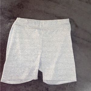 Light grey, comfortable dry fit material biker shorts